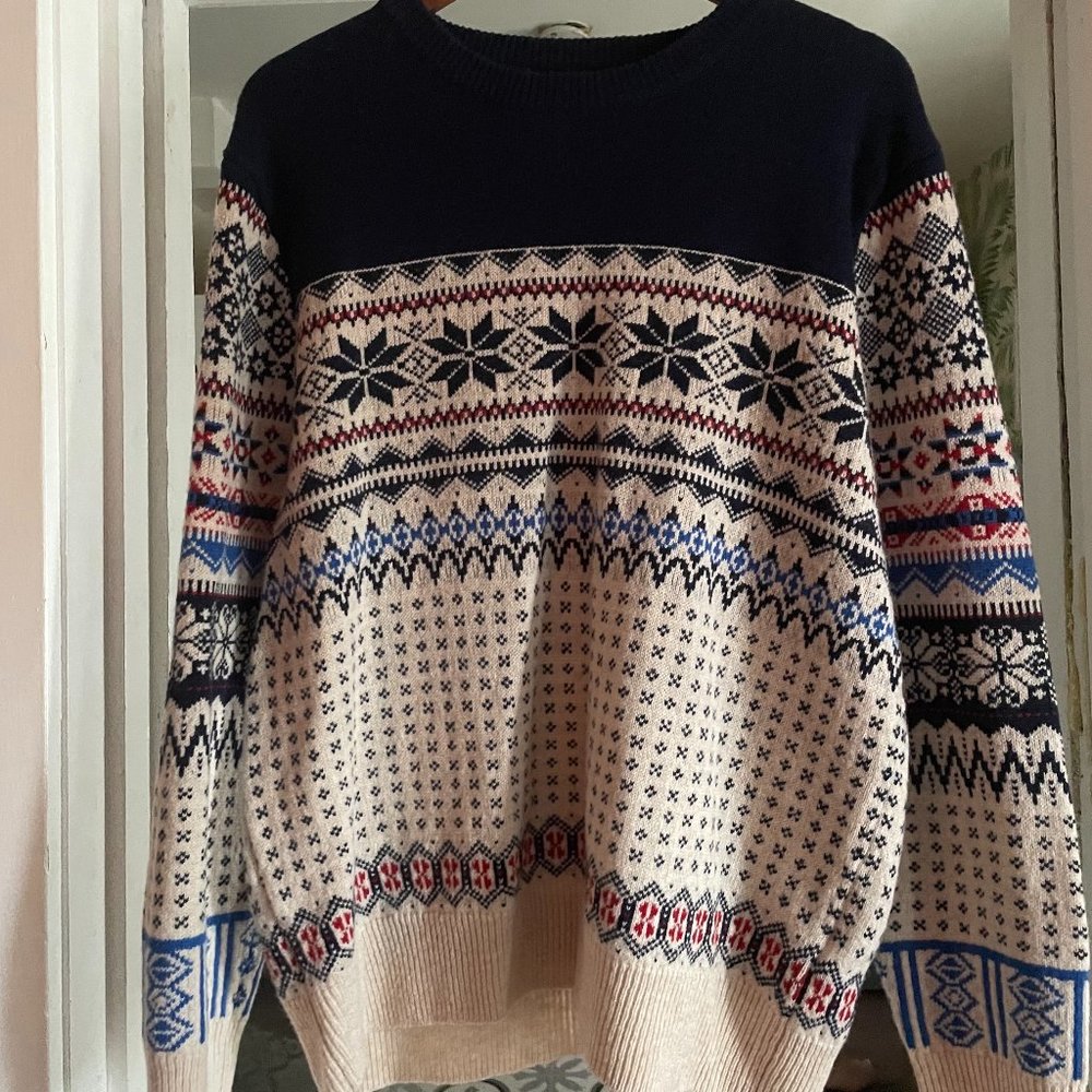 J-Crew Holiday Sweater - Large